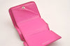 Authentic BALENCIAGA Cash Mini Wallet Trifold Wallet Leather 593813 Pink 2455I