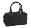 Authentic GUCCI Vintage Hand Bag Purse GG Canvas Leather 113010 Black 2456I