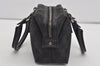 Authentic GUCCI Vintage Hand Bag Purse GG Canvas Leather 113010 Black 2456I