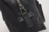Authentic GUCCI Vintage Hand Bag Purse GG Canvas Leather 113010 Black 2456I
