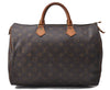 Authentic Louis Vuitton Monogram Speedy 35 Hand Bag M41524 LV 2457D