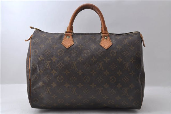 Authentic Louis Vuitton Monogram Speedy 35 Hand Bag M41524 LV 2457D