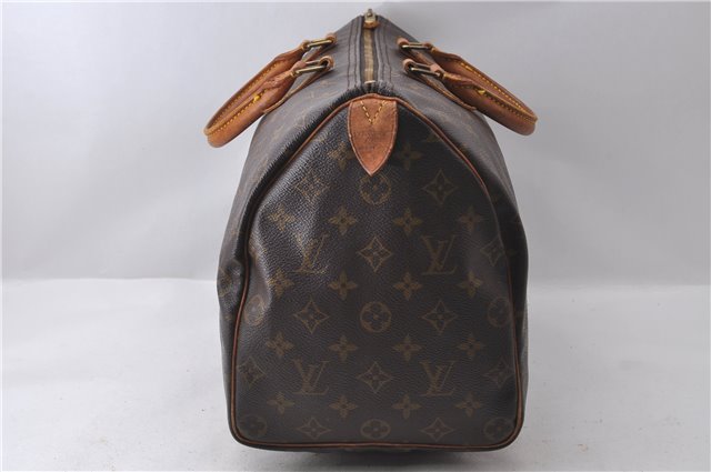Authentic Louis Vuitton Monogram Speedy 35 Hand Bag M41524 LV 2457D