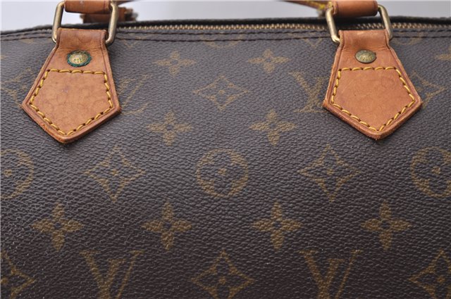 Authentic Louis Vuitton Monogram Speedy 35 Hand Bag M41524 LV 2457D