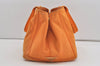 Authentic PRADA Canapa M Vintage Canvas Tote Hand Bag Orange 2457I