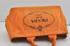 Authentic PRADA Canapa M Vintage Canvas Tote Hand Bag Orange 2457I