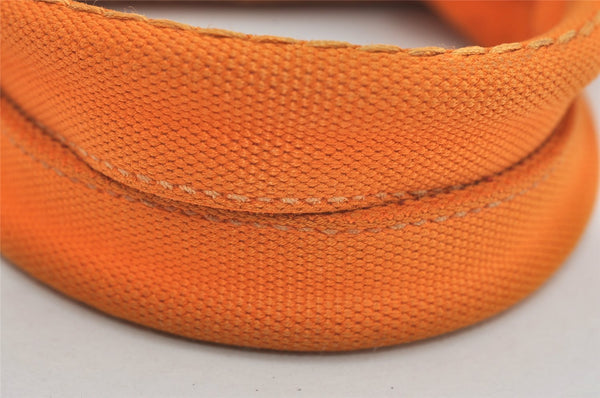 Authentic PRADA Canapa M Vintage Canvas Tote Hand Bag Orange 2457I