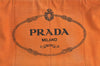 Authentic PRADA Canapa M Vintage Canvas Tote Hand Bag Orange 2457I