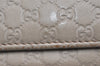 Authentic GUCCI Micro Guccissima GG Leather Long Wallet Purse 309760 White 2458I