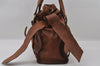 Authentic MIU MIU Vintage Leather Shoulder Tote Bag Brown 2459I