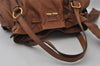 Authentic MIU MIU Vintage Leather Shoulder Tote Bag Brown 2459I