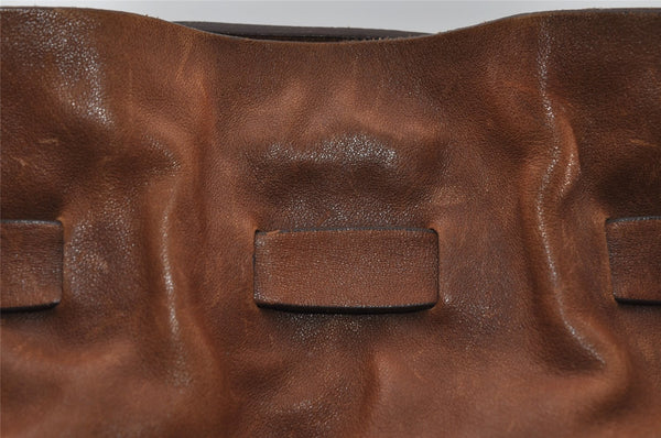 Authentic MIU MIU Vintage Leather Shoulder Tote Bag Brown 2459I
