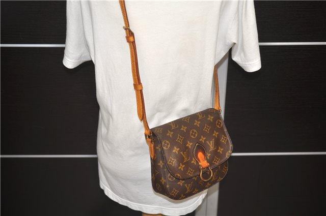 Auth Louis Vuitton Monogram Saint Cloud MM Shoulder Cross Bag M51243 LV 2460D