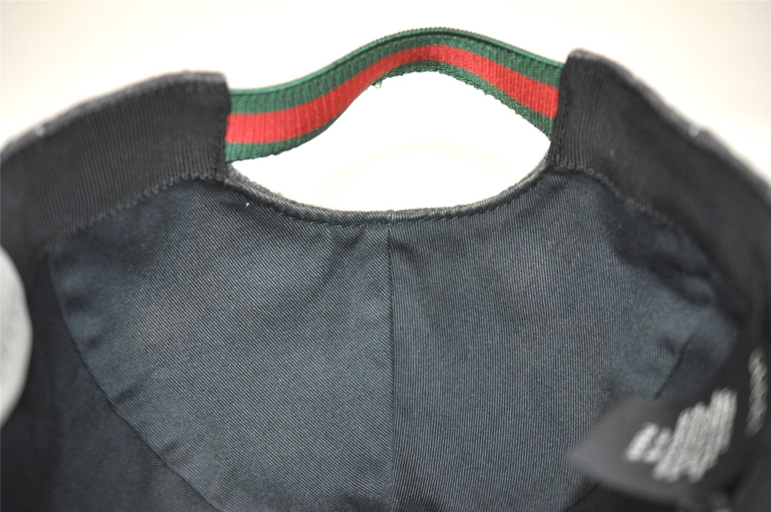 Authentic GUCCI Web Sherry Line Cap Wool Size L Gray 2460I