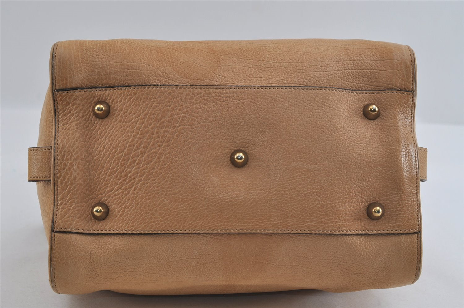 Authentic Chloe Mini Paddington Leather 2Way Shoulder Hand Bag Purse Beige 2462I