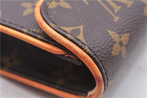 Auth Louis Vuitton Monogram Pochette Florentine Pouch Waist Bag M51855 LV 2463E