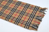 Authentic BURBERRY Nova Check Cashmere Winter Scarf Stole Beige 2463I