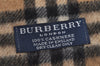 Authentic BURBERRY Nova Check Cashmere Winter Scarf Stole Beige 2463I