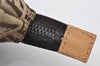 Authentic FENDI Zucchino Cosmetic Pouch Purse Canvas Leather Brown 2464I