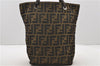 Authentic FENDI Zucca Shoulder Hand Bag Purse Nylon Leather Brown 2465D