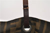 Authentic FENDI Zucca Shoulder Hand Bag Purse Nylon Leather Brown 2465D