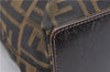 Authentic FENDI Zucca Shoulder Hand Bag Purse Nylon Leather Brown 2465D