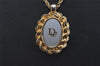 Authentic Christian Dior Gold Tone Chain Pendant Necklace CD 2465I