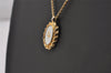 Authentic Christian Dior Gold Tone Chain Pendant Necklace CD 2465I