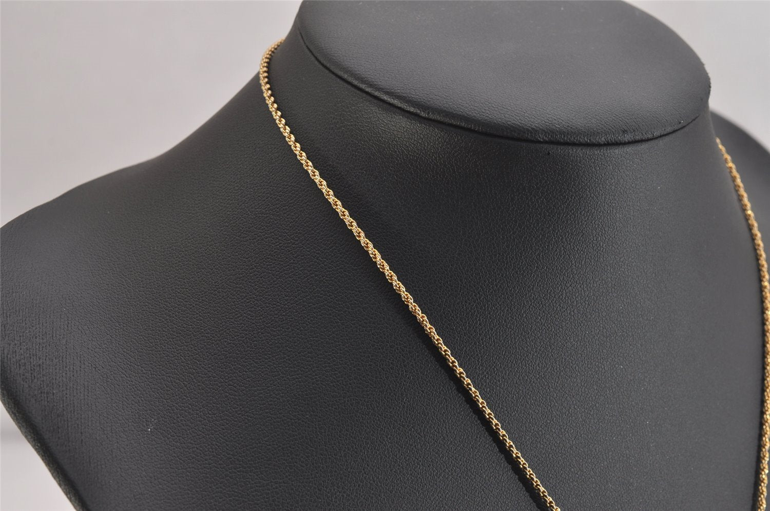 Authentic Christian Dior Gold Tone Chain Pendant Necklace CD 2465I