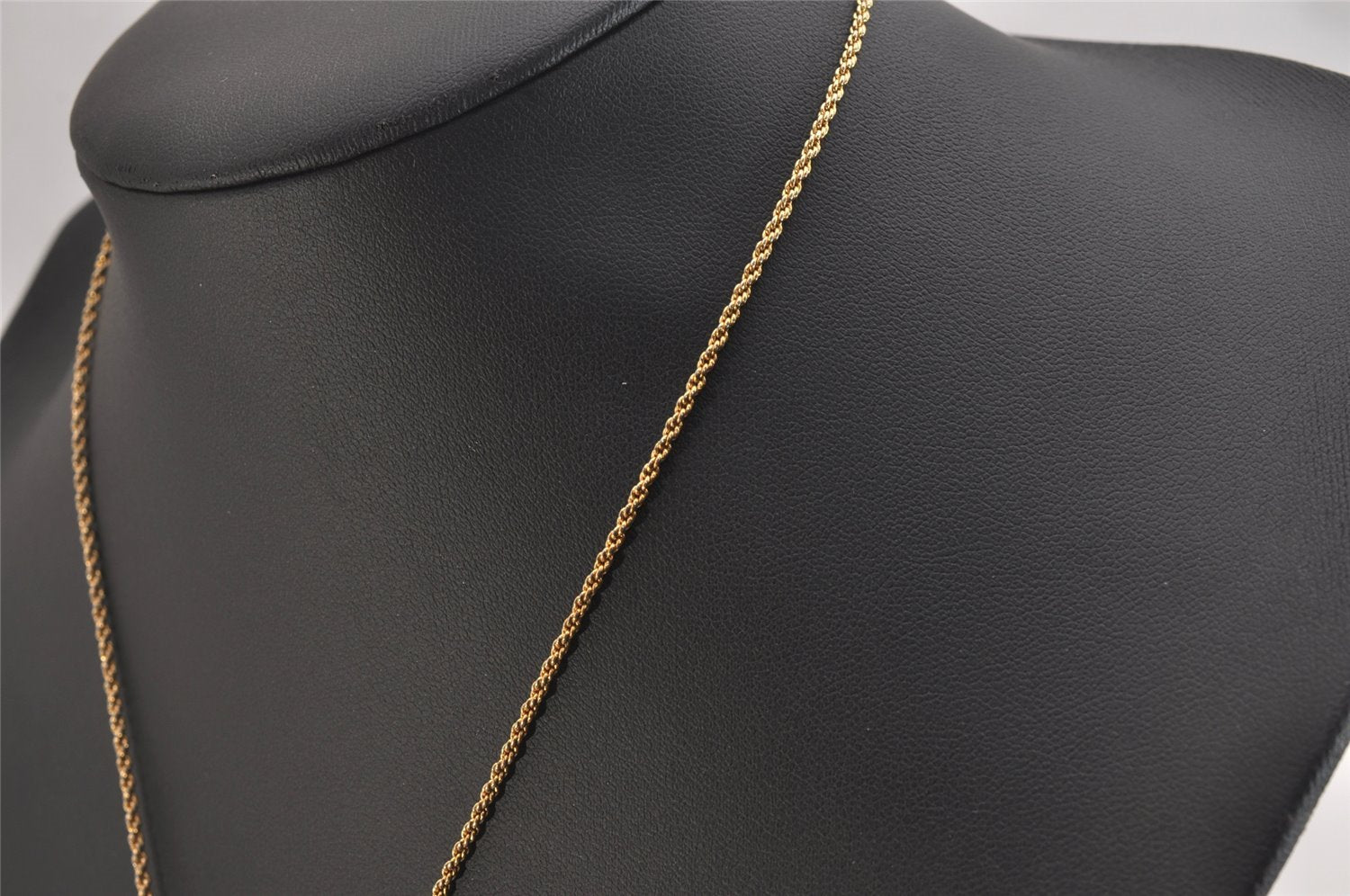 Authentic Christian Dior Gold Tone Chain Pendant Necklace CD 2465I