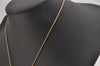 Authentic Christian Dior Gold Tone Chain Pendant Necklace CD 2465I