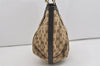 Authentic GUCCI Scarlett Tote Hand Bag GG Canvas Leather 269953 Brown 2466I