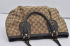 Authentic GUCCI Scarlett Tote Hand Bag GG Canvas Leather 269953 Brown 2466I