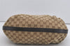 Authentic GUCCI Scarlett Tote Hand Bag GG Canvas Leather 269953 Brown 2466I