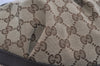 Authentic GUCCI Scarlett Tote Hand Bag GG Canvas Leather 269953 Brown 2466I