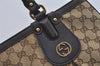 Authentic GUCCI Scarlett Tote Hand Bag GG Canvas Leather 269953 Brown 2466I