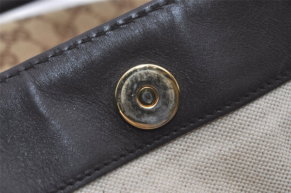 Authentic GUCCI Scarlett Tote Hand Bag GG Canvas Leather 269953 Brown 2466I