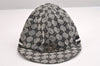 Authentic GUCCI Sherry Line Cap GG Canvas Leather Size XS Black 2467I