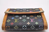 Louis Vuitton Monogram Multicolor Porte Monnaie Billet Carte Credit Black 2468I