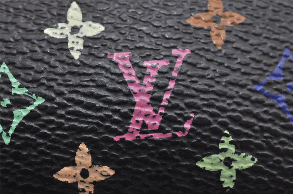 Louis Vuitton Monogram Multicolor Porte Monnaie Billet Carte Credit Black 2468I