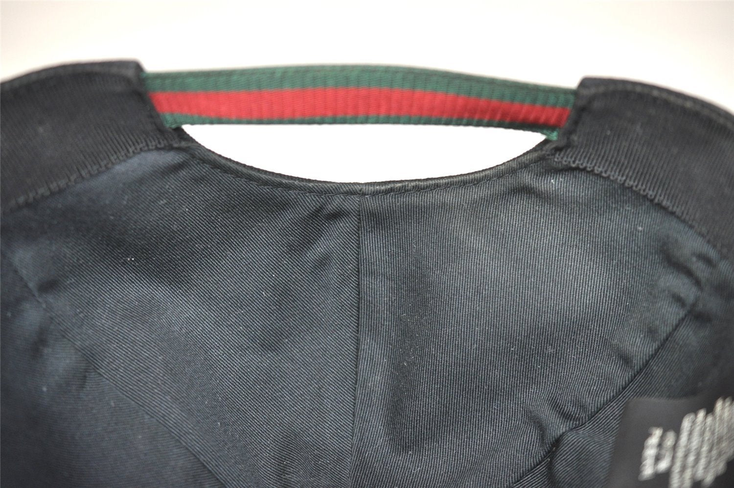 Authentic GUCCI Web Sherry Line Cap Canvas Size L Black 2470I