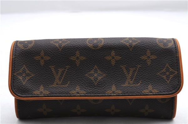 Authentic Louis Vuitton Monogram Pochette Twin PM Shoulder Bag M51854 LV 2471E