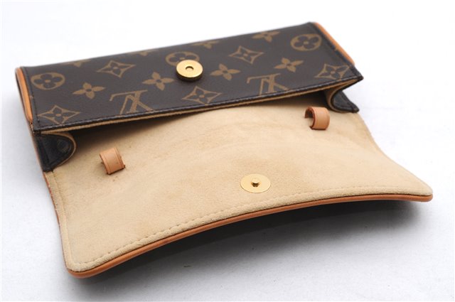 Authentic Louis Vuitton Monogram Pochette Twin PM Shoulder Bag M51854 LV 2471E