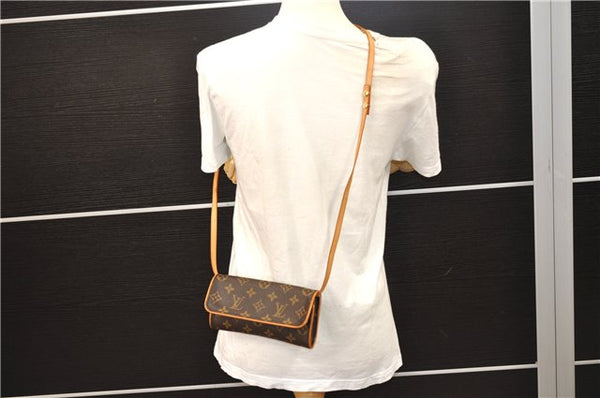 Authentic Louis Vuitton Monogram Pochette Twin PM Shoulder Bag M51854 LV 2471E