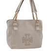 Authentic TORY BURCH Harper Leather Chain 2Way Shoulder Hand Bag White 2471I