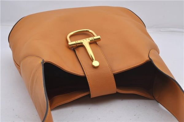 Authentic CELINE Vintage Shoulder Hand Bag Leather Yellow 2473D