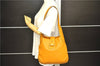 Authentic CELINE Vintage Shoulder Hand Bag Leather Yellow 2473D