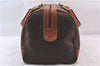 Authentic CELINE Macadam Blason Pattern Hand Boston Bag PVC Leather Brown 2474D