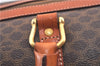 Authentic CELINE Macadam Blason Pattern Hand Boston Bag PVC Leather Brown 2474D