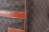 Authentic CELINE Macadam Blason Pattern Hand Boston Bag PVC Leather Brown 2474D